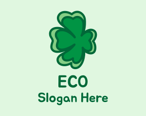 Plant - Floating Shamrock Clover logo design