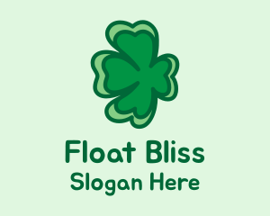 Floating Shamrock Clover  logo design