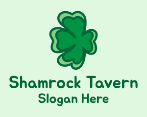 Floating Shamrock Clover  logo design