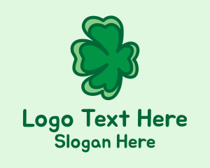 Floating Shamrock Clover  Logo