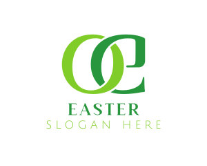 Business Consulting  - Green Letter OE Monogram logo design