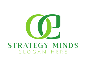 Consultancy - Green Letter OE Monogram logo design