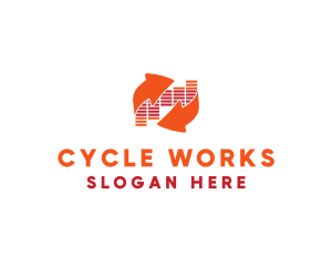 Cycle - Sound Music Arrow logo design