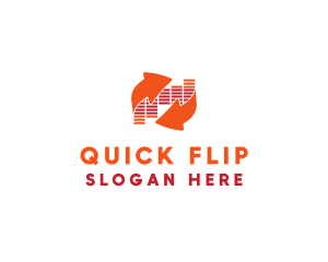 Flip - Sound Music Arrow logo design