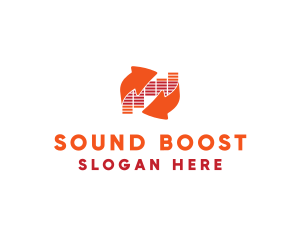 Sound Music Arrow logo design