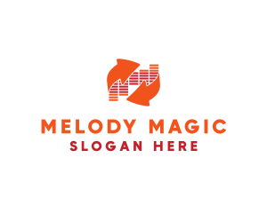 Music - Sound Music Arrow logo design