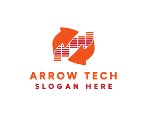 Arrow - Sound Music Arrow logo design