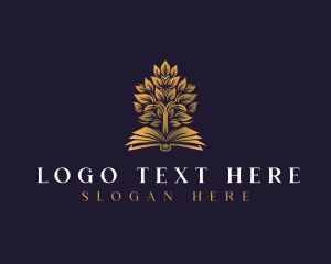 Literature - Book Tree Knowledge logo design