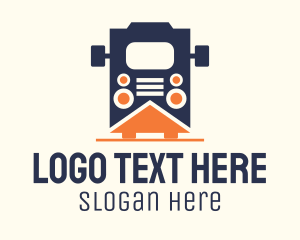 Toy Train - Transit Bus Transport logo design