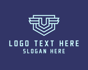 Badge - Modern Shield Letter V logo design