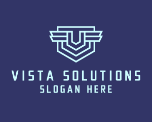 Modern Shield Letter V  logo design