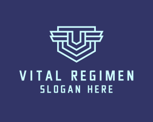 Modern Shield Letter V  logo design