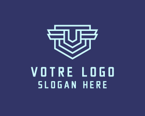 Modern Shield Letter V  logo design