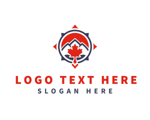 Maple Leaf - Canadian Mountain Adventure logo design