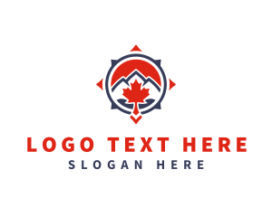 Maple Leaf - Canadian Mountain Adventure logo design