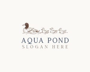 Pond - Duck Duckling Bird logo design