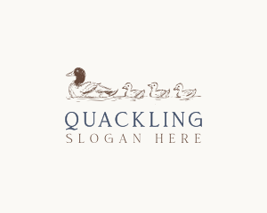 Duck Duckling Bird logo design