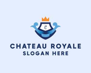 Ribbon Royal Crown logo design