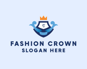 Ribbon Royal Crown logo design