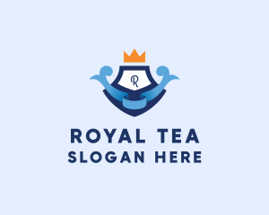 Ribbon Royal Crown logo design