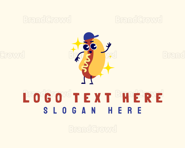 Hotdog Food Sandwich Logo