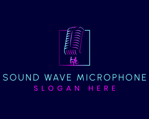 Media Podcast Microphone logo design