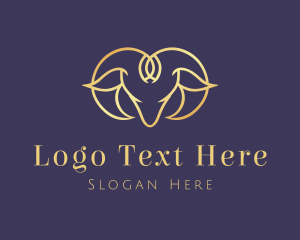 Horn - Deluxe Golden Ram logo design