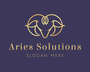 Aries - Deluxe Golden Ram logo design