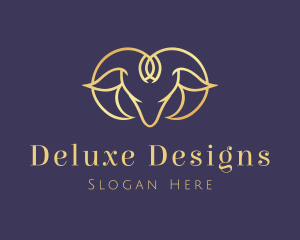 Deluxe - Deluxe Golden Ram logo design