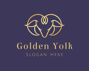 Deluxe Golden Ram logo design