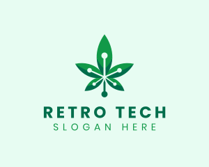 Marijuana Cannabis Tech logo design