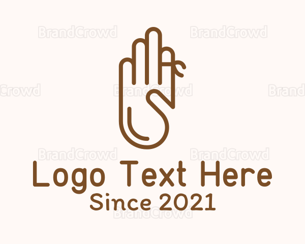 Four Fingers Hand Logo
