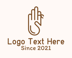 Pointing - Four Fingers Hand logo design