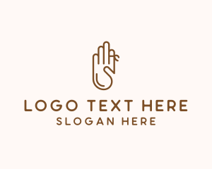 Sign Language - Four Fingers Hand logo design