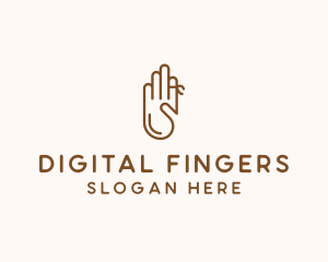 Fingers - Four Fingers Hand logo design