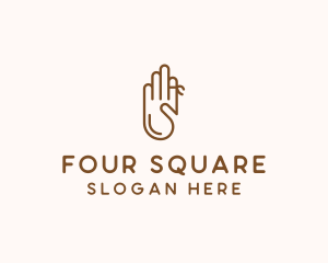 Four - Four Fingers Hand logo design