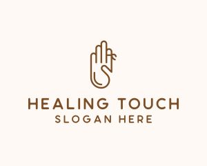 Injury - Four Fingers Hand logo design