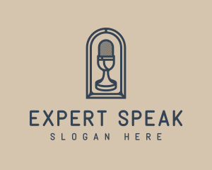 Lecture - Deluxe Microphone Studio logo design