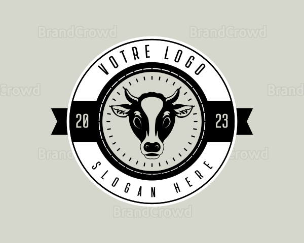 Dairy Cow Farm Logo