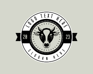 Ranch - Dairy Cow Farm logo design