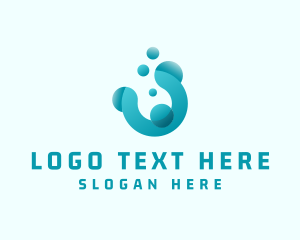 Aqua - Cleaning Water Bubbles logo design