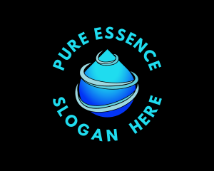 Pure - Spiral Water Droplet logo design