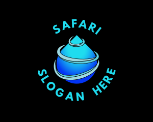 Water Drop - Spiral Water Droplet logo design