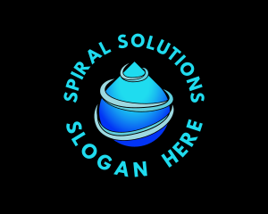 Spiral Water Droplet logo design