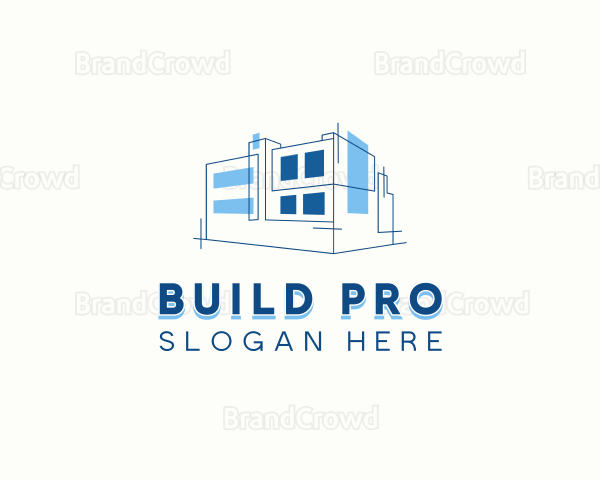 Blueprint Building Architecture Logo