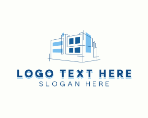 Floor Plan - Blueprint Building Architecture logo design