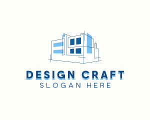 Architectural - Blueprint Building Architecture logo design