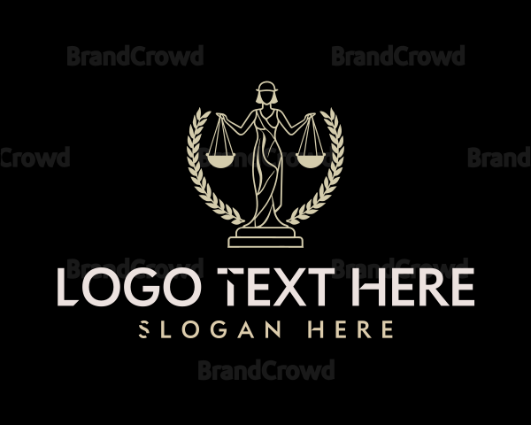 Attorney Emblem Laurel Wreath Logo