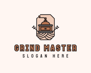 Coffee Grinder Badge logo design