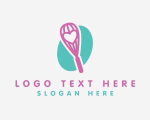 Tool - Pink Heart Whisk logo design